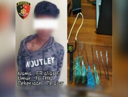 Pelajar di Kendari Diamankan Polisi, Ketahuan Penjaga Wisata Bawa Busur dan Pelontarnya