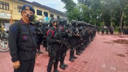 Foto: Ratusan Personel Polda Sultra Amankan Kujungan Presiden RI di Wakatobi