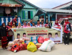 DPC Gerindra Kendari Salurkan Paket Sembako Untuk Korban Kebakaran di Bungkotoko