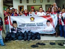 DPC Gerindra Kota Kendari Salurkan Ribuan Paket Sembako ke 11 Pengurus PAC