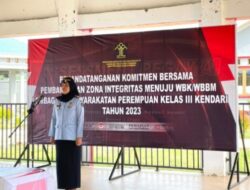 Menuju WBK dan WBBM 2023, Lapas Perempuan Kelas III Kendari Komitmen Bangun Zona Integritas