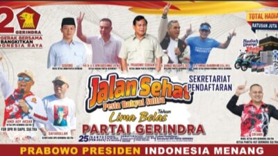 Gebyar Pesta Rakyat HUT Gerindra di Sultra, Akan Dihadiri Sufmi Dasco dan Sandiaga Uno