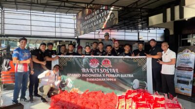 Kurangi Beban Masyarakat, Perbafi Sultra Bersama Sparko Indonesia Salurkan Ratusan Paket Sembako di Tiga Kelurahan