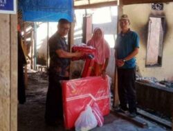 Dinsos Konawe Salurkan Bantuan untuk Korban Musibah Kebakaran di Amosilu