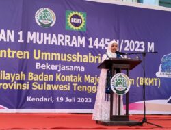 Peringatan Tahun Baru Islam 1 Muharram 1445 H, BKMT Sultra Bersama Ponpes Ummussabri Kendari Gelar Pengajian