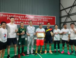 Gelar Pertandingan Bulutangkis, Pererat Hubungan PT OSS dan Pemkab Konawe