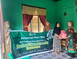 Momen Hari Ibu, Pengurus Forhati Konut Berbagi Sembako ke Lansia