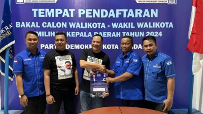Tarung di Pilwali Kendari, Asmawa Tosepu – Yudhianto Mahardika Mendaftar di Demokrat