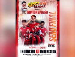 Dukung Timnas U23 di Semifinal Piala Asia, Gemoy Nya Kendari Adakan Nonton Bareng di Pelataran MTQ
