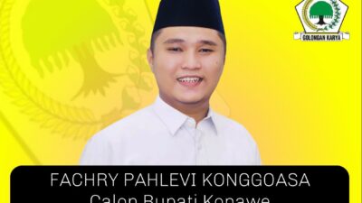 Bursa Calon Bupati Konawe, Nama Fachry Pahlevi Konggoasa Masuk Survei Golkar