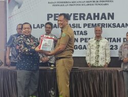 BPK RI Serahkan LHP Keuangan, Pemkab Konawe Raih WTP ke-9 Secara Berturut