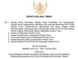 Bupati Koltim Terbitkan Surat Edaran Terkait Penanggulangan KLB Polio