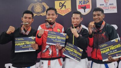 Brigpol Syahrul, Personel Satbrimob Polda Sultra Raih Juara 1 Lomba Karate di Piala Kapolri Cup 2024