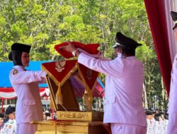 Pj Bupati Stanley Pimpin Perdana Upacara Bendera HUT ke-79 RI di Konawe