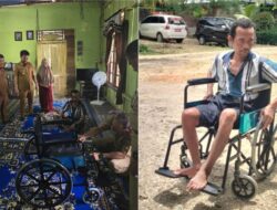 Penyandang Disabilitas di Koltim Terima Bantuan Kursi Roda
