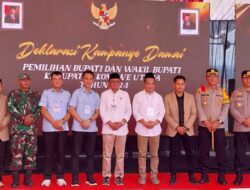 KPU Konut Gelar Deklarasi Damai Bersama Dua Paslon Pilkada 2024