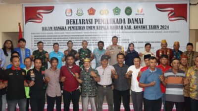 Pj Bupati Konawe Hadiri Deklarasi Damai Pemilu 2024