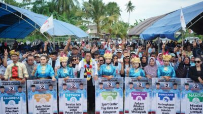 Kampanye di Butur, Paslon ASR-Hugua Siap Berikan Solusi Atas Permasalahan Warga Sultra