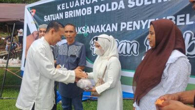 Hari Raya Idul Adha 1446 H, Brimob Polda Sultra Berbagi Hewan Kurban