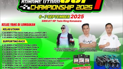 Konawe Utara Jadi Pusat Otomotif, Road Race Bupati Cup I Sajikan Aksi Pembalap Nasional