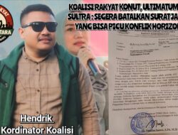 Surat DPRD Sultra Cacat Prosedur, Koalisi Ingatkan PT TMS Jangan Tunduk pada Intervensi Politik