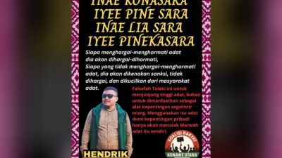 Koalisi Rakyat Konut Sebut Adat Harus Dijunjung Tinggi, Bukan Alat Politik Sesaat